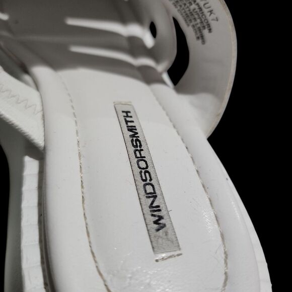 WINDSOR SMITH white leather sandal Platform Size UK7 (US 9) Designer Euro Summer - Picture 5 of 8